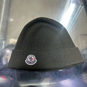 Moncler Green Ribbed Beanie